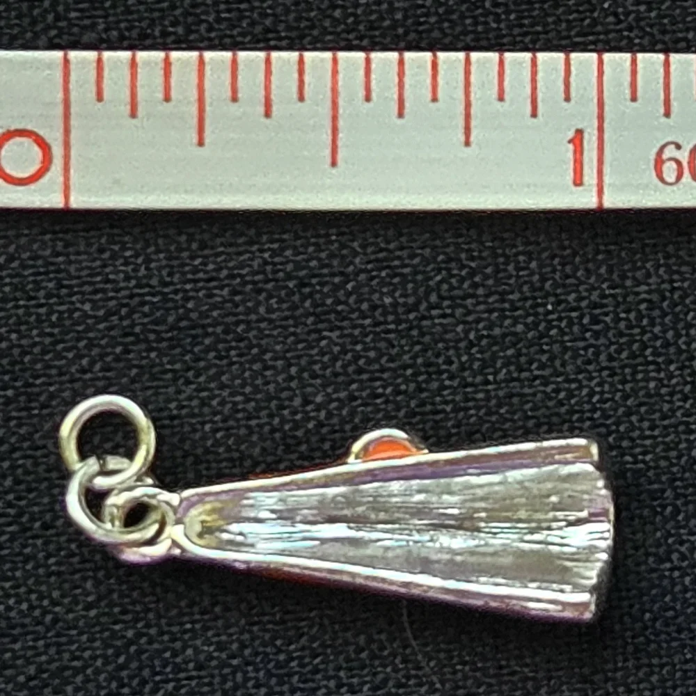 3/10$ - VTG Enameled Cheer Charms & 'I Wish' Engraved Star Orange & Silvertone
